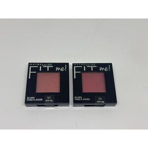 Maybelline Fit Me Blush Duo Shades 50 & 55 4.5g Each Smooth Blendable Powder